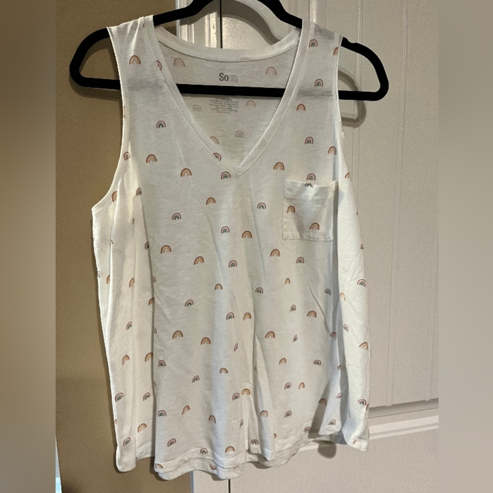 SO Rainbow tank top sz Large